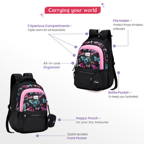 Nectar 27L Black School Backpack