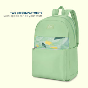 Genie Esme 22L Ash Green College Backpack With Laptop Sleeve