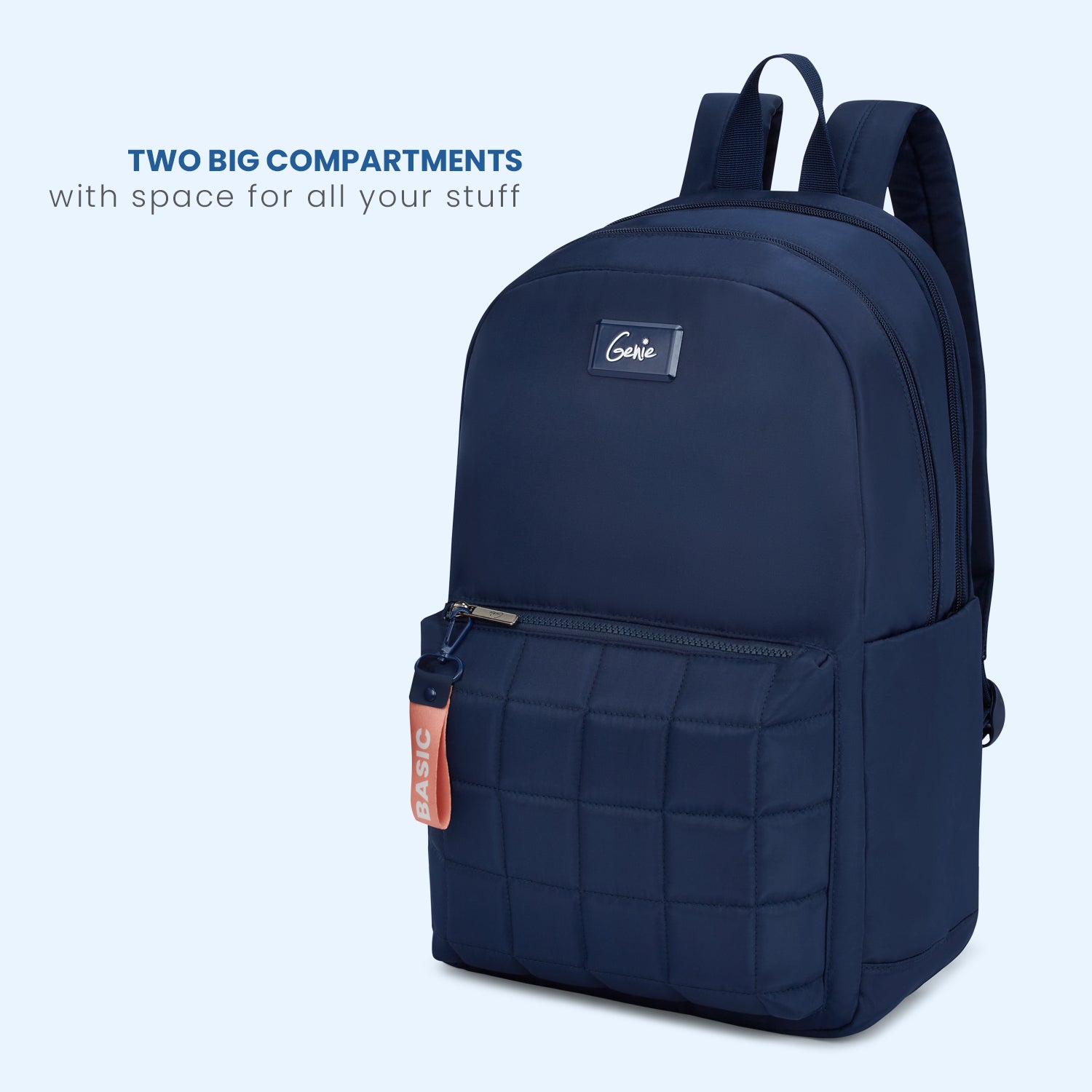 Genie Nightsky 22 L Navy Blue College Backpack With Laptop Sleeve