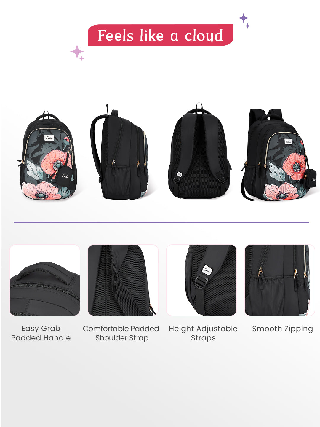 Aurela 36L School Backpack - Black