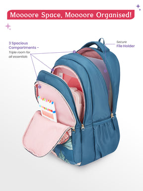 Aurela 36L School Backpack - Dark Green