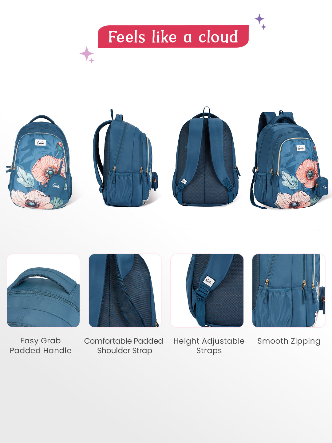 Aurela 36L School Backpack - Dark Green