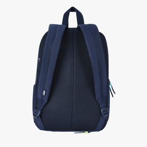 Sleek 28L Navy Blue Laptop Backpack With Raincover