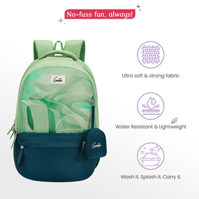 Celia 40L Dark Green Laptop Backpack With Raincover