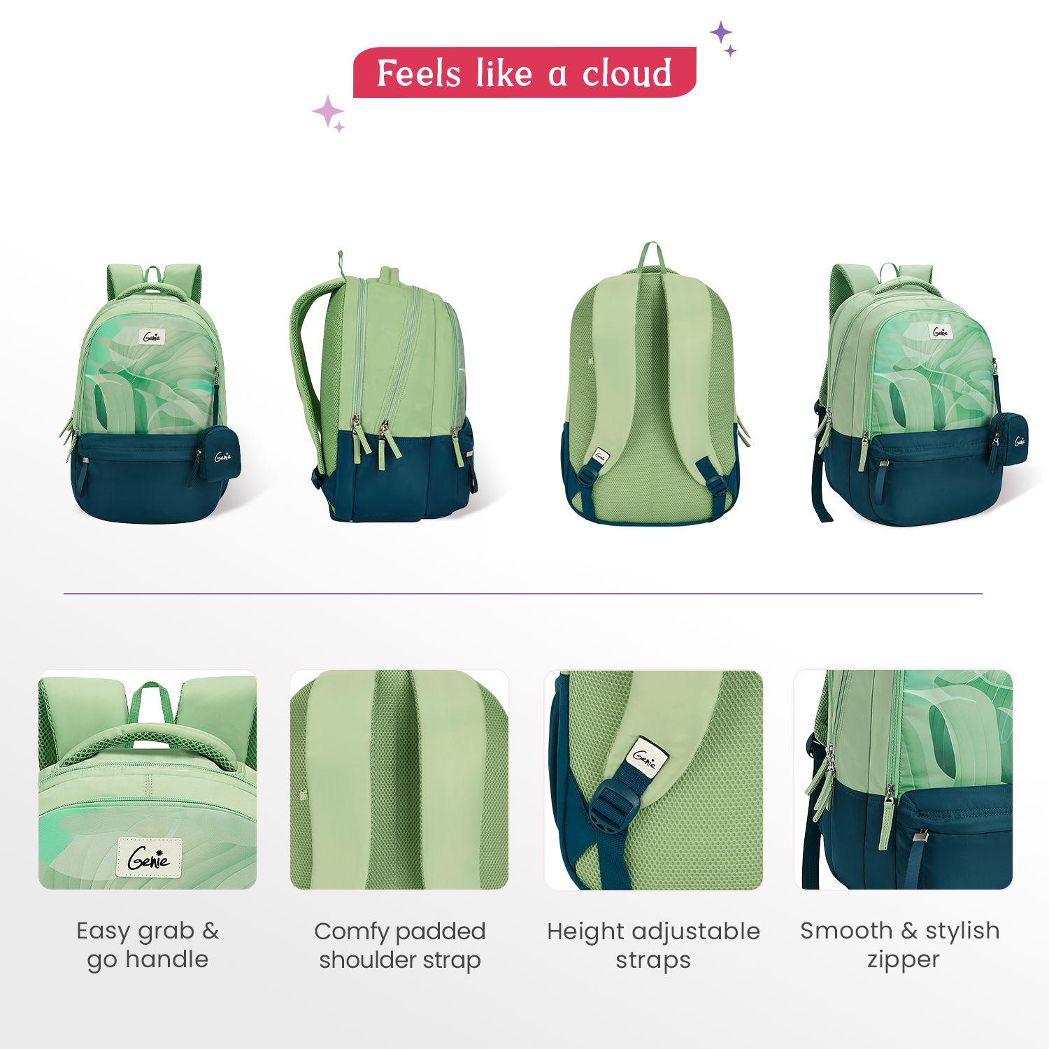 Celia 40L Dark Green Laptop Backpack With Raincover