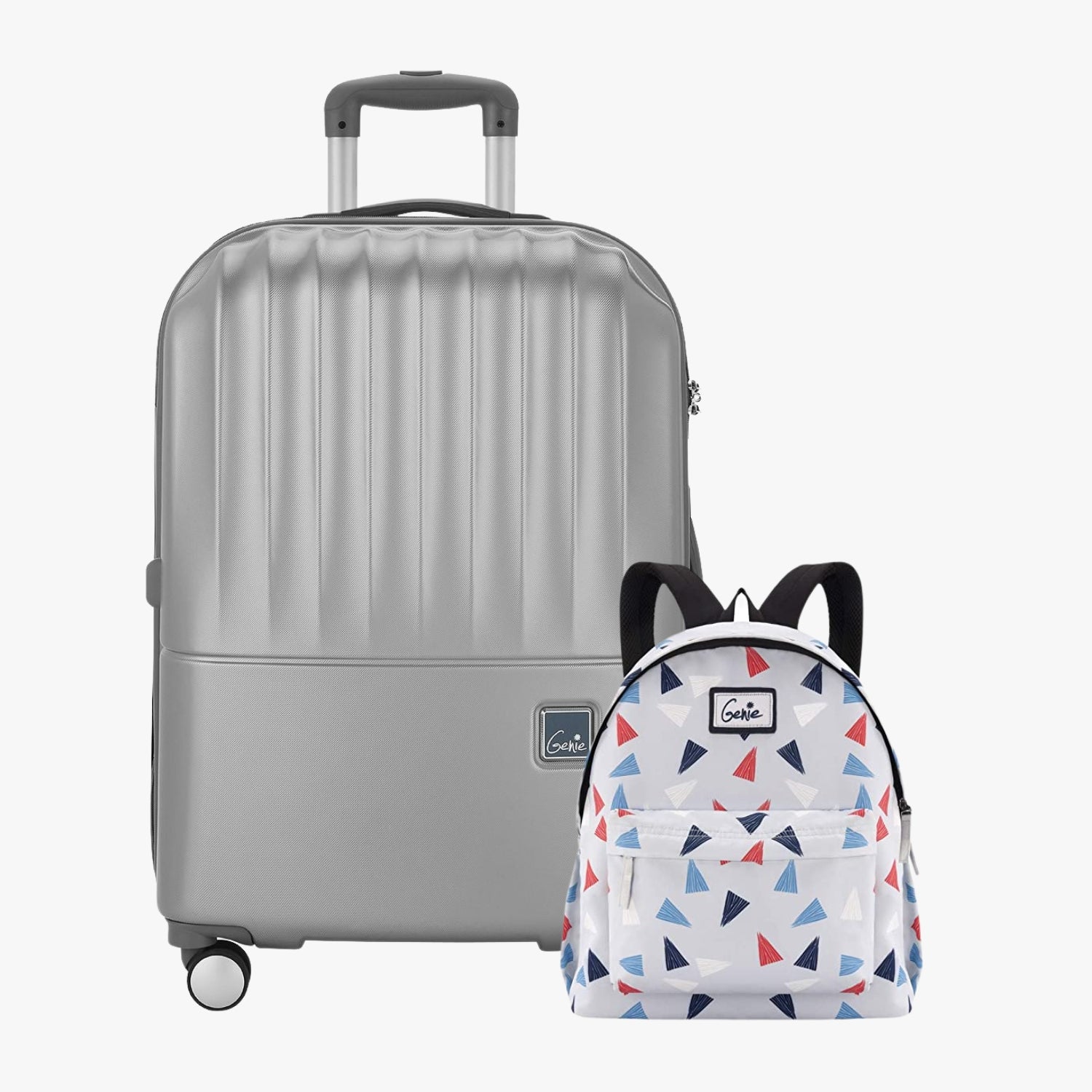 Genie Hard Trolley Bag and Daypack Combo
