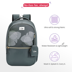 Esther 40L Charcoal Black Laptop Backpack With Raincover