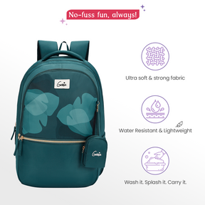 Esther 40L Dark Green Laptop Backpack With Raincover