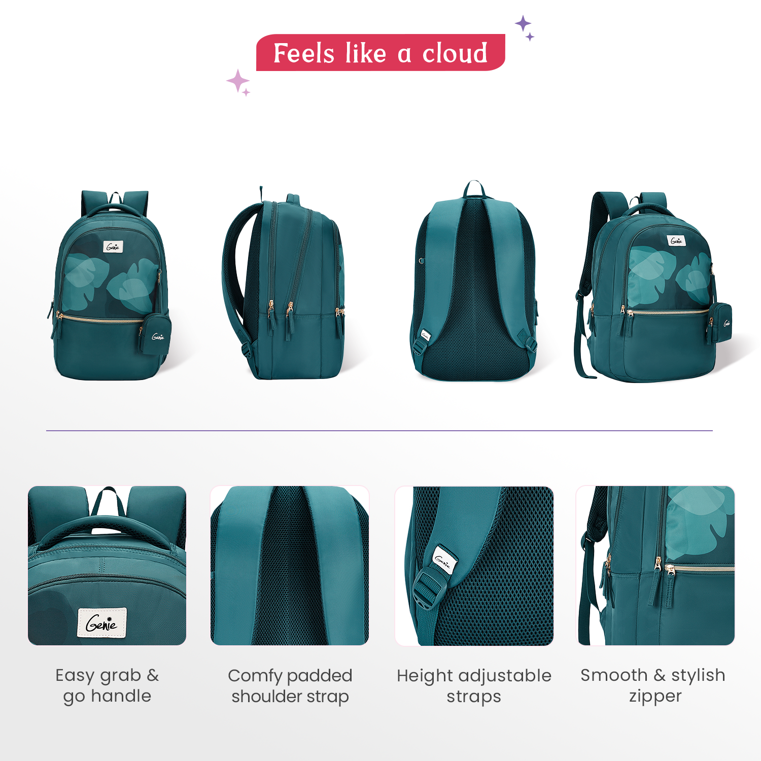 Esther 40L Dark Green Laptop Backpack With Raincover