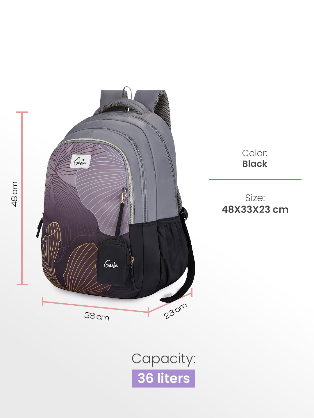 Emberlit 36L School Backpack - Black