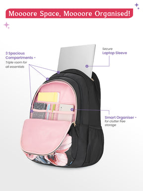 Evepetal 36L Laptop Backpack With Raincover - Black