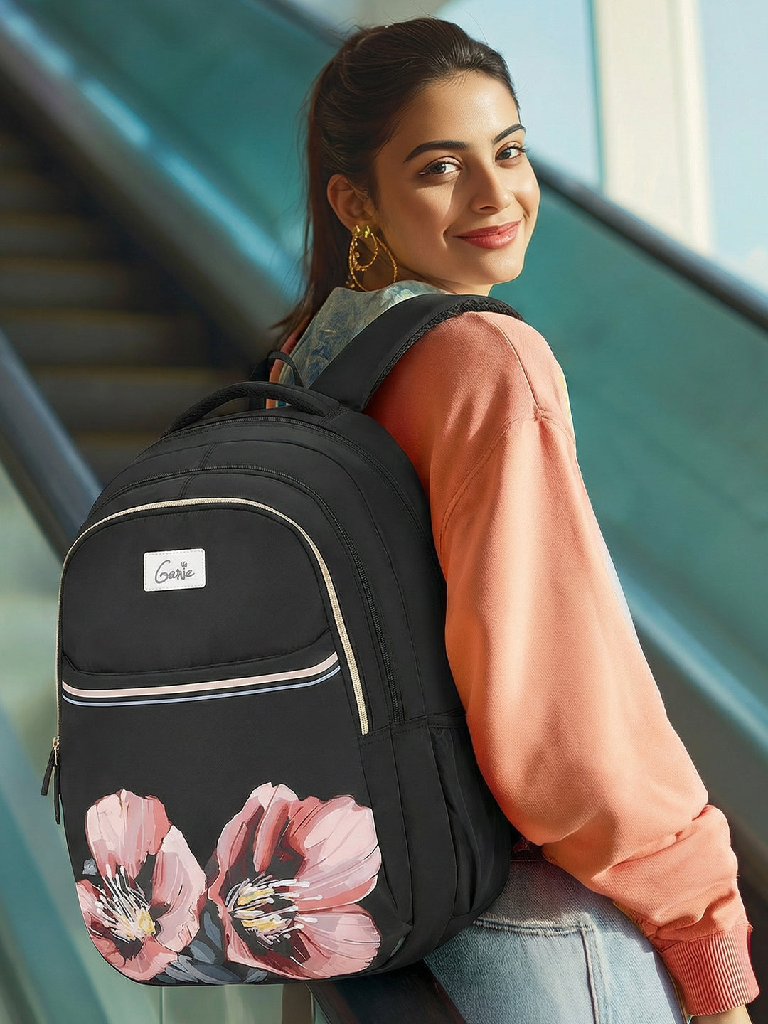 Evepetal 36L Laptop Backpack With Raincover - Black