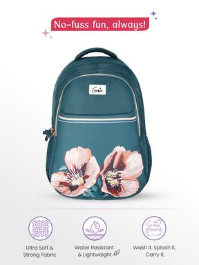 Evepetal 36L Laptop Backpack With Raincover - Dark Green