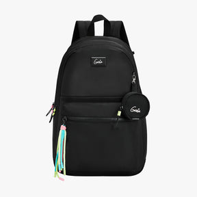 Sleek 28L Black Laptop Backpack With Raincover