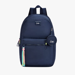 Sleek 28L Navy Blue Laptop Backpack With Raincover