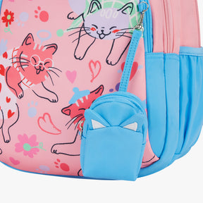 Purrfect Small Backpack for Kids - Pink