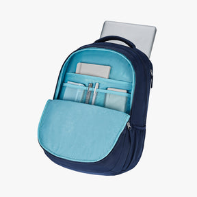 Aria 40L Navy Blue Laptop Backpack With Raincover