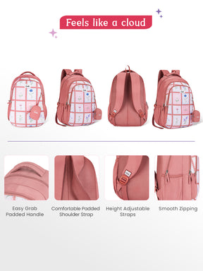 Liora 36L School Backpack - Rose