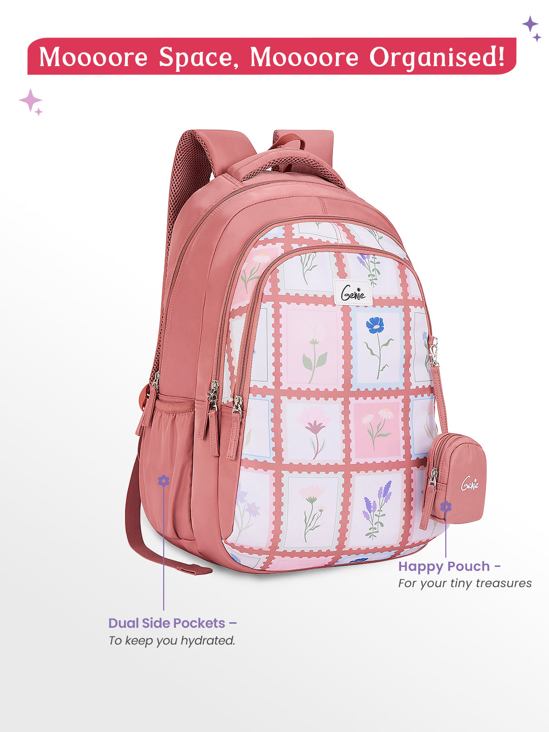 Liora 36L School Backpack - Rose
