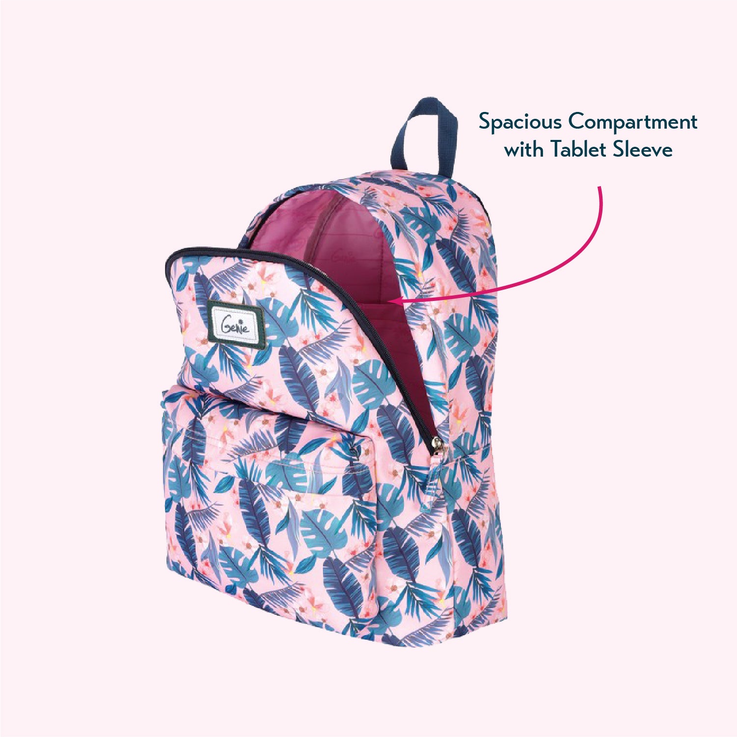 Genie Miami 13.5L Rose Small Backpack With Easy Access Pockets