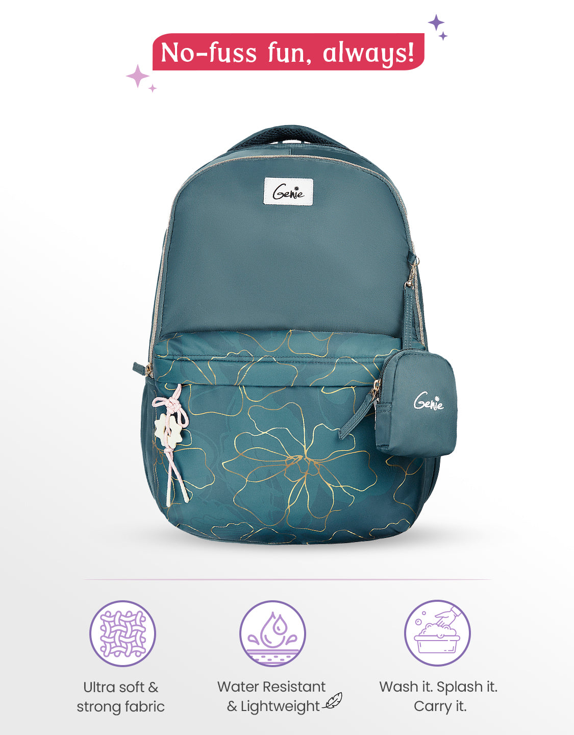 Marilit 40L Laptop Backpack With Raincover - Dark Green
