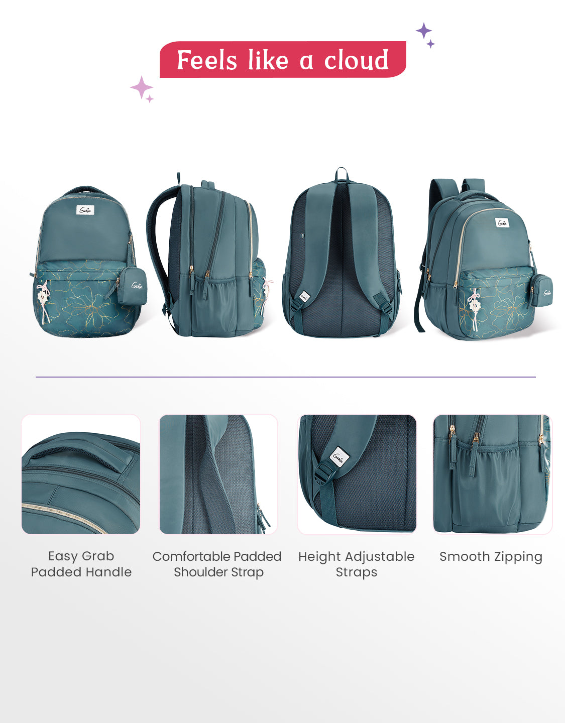 Marilit 40L Laptop Backpack With Raincover - Dark Green