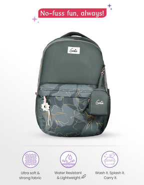 Marilit 40L Laptop Backpack With Raincover - Grey