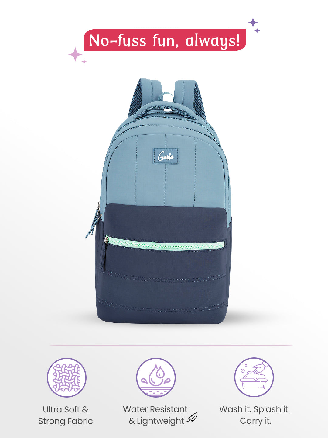 Marshmellow 36L Laptop Backpack With Raincover - Navy Blue