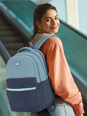 Marshmellow 36L Laptop Backpack With Raincover - Navy Blue