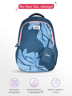 Mira 36L School Backpack - Navy Blue