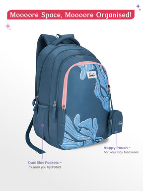 Mira 36L School Backpack - Navy Blue