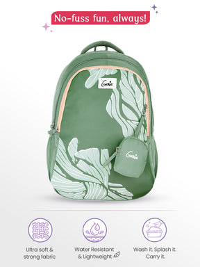 Mira 36L School Backpack - Sage Green