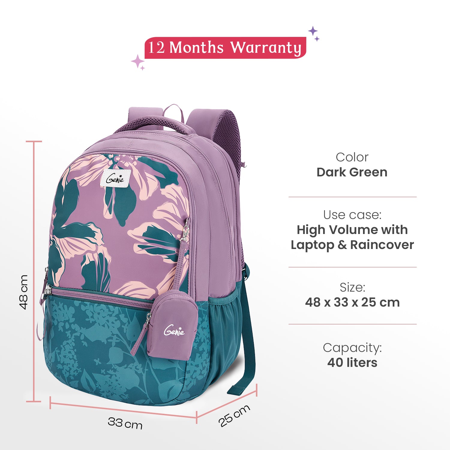 Bhaderwah Campus Sac Ecole Cora Noah 40L Dark Green Laptop