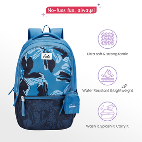 Noah 40L Navy Blue Laptop Backpack With Raincover