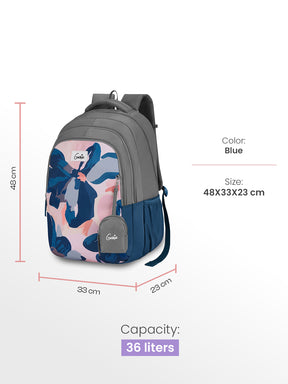 NightFern 36L School Backpack - Blue