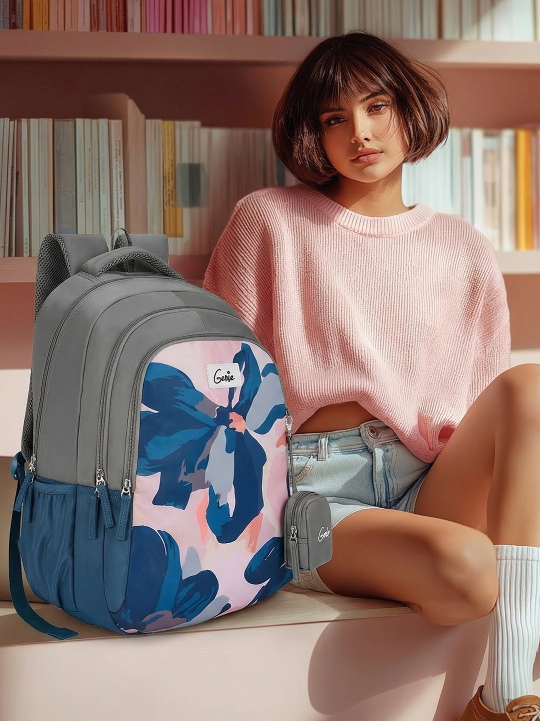 NightFern 36L School Backpack - Blue