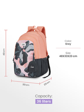 NightFern 36L School Backpack - Grey
