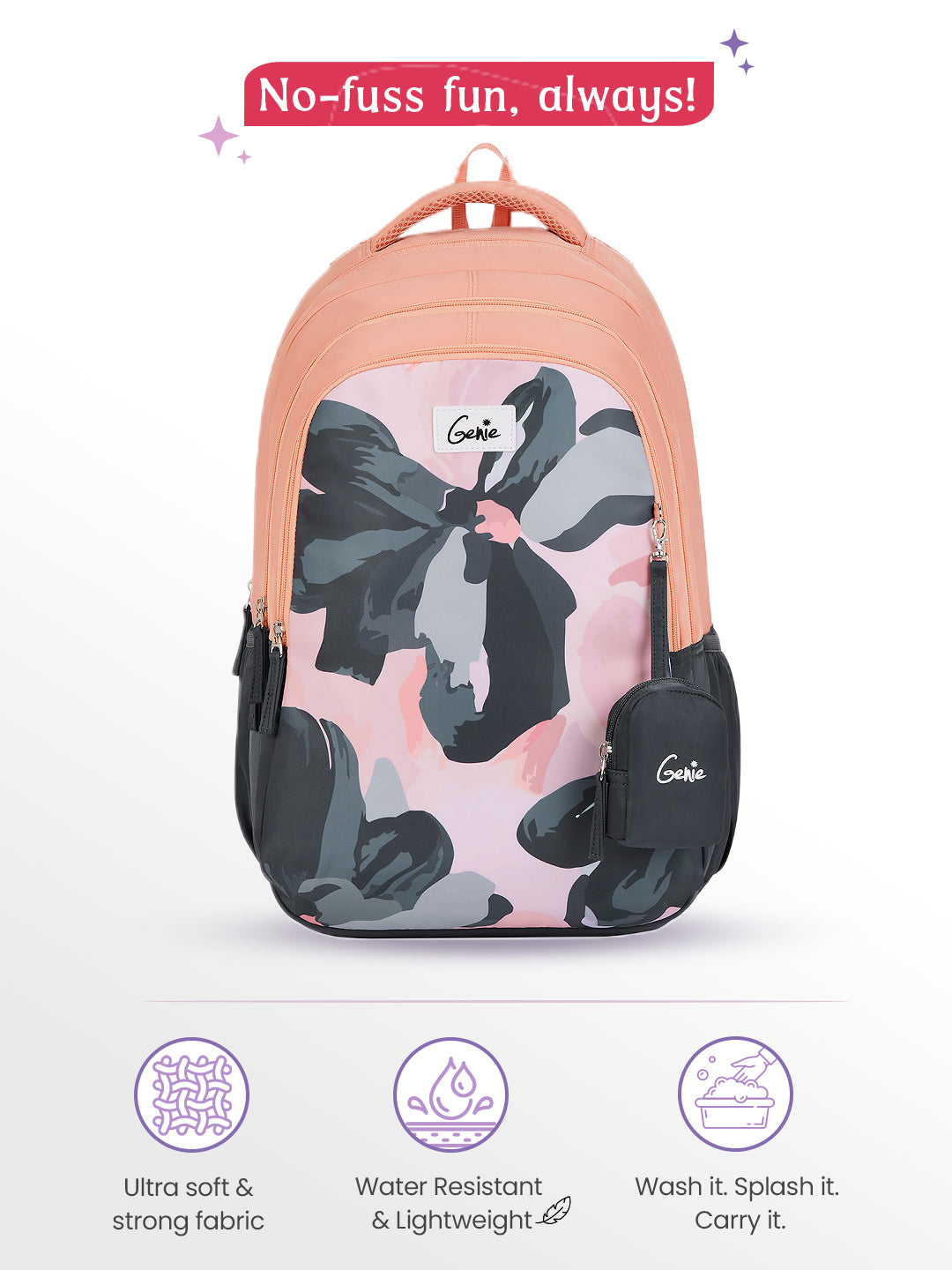 NightFern 36L School Backpack - Grey