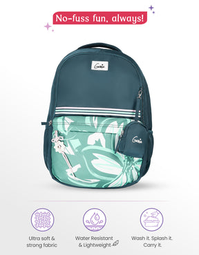 Petalis 40L Laptop Backpack With Raincover - Dark Green