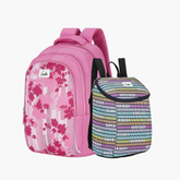 Genie Quinn 19 Purple Laptop Backpack and Supersassy 14 Multicolor Small Daypack Combo