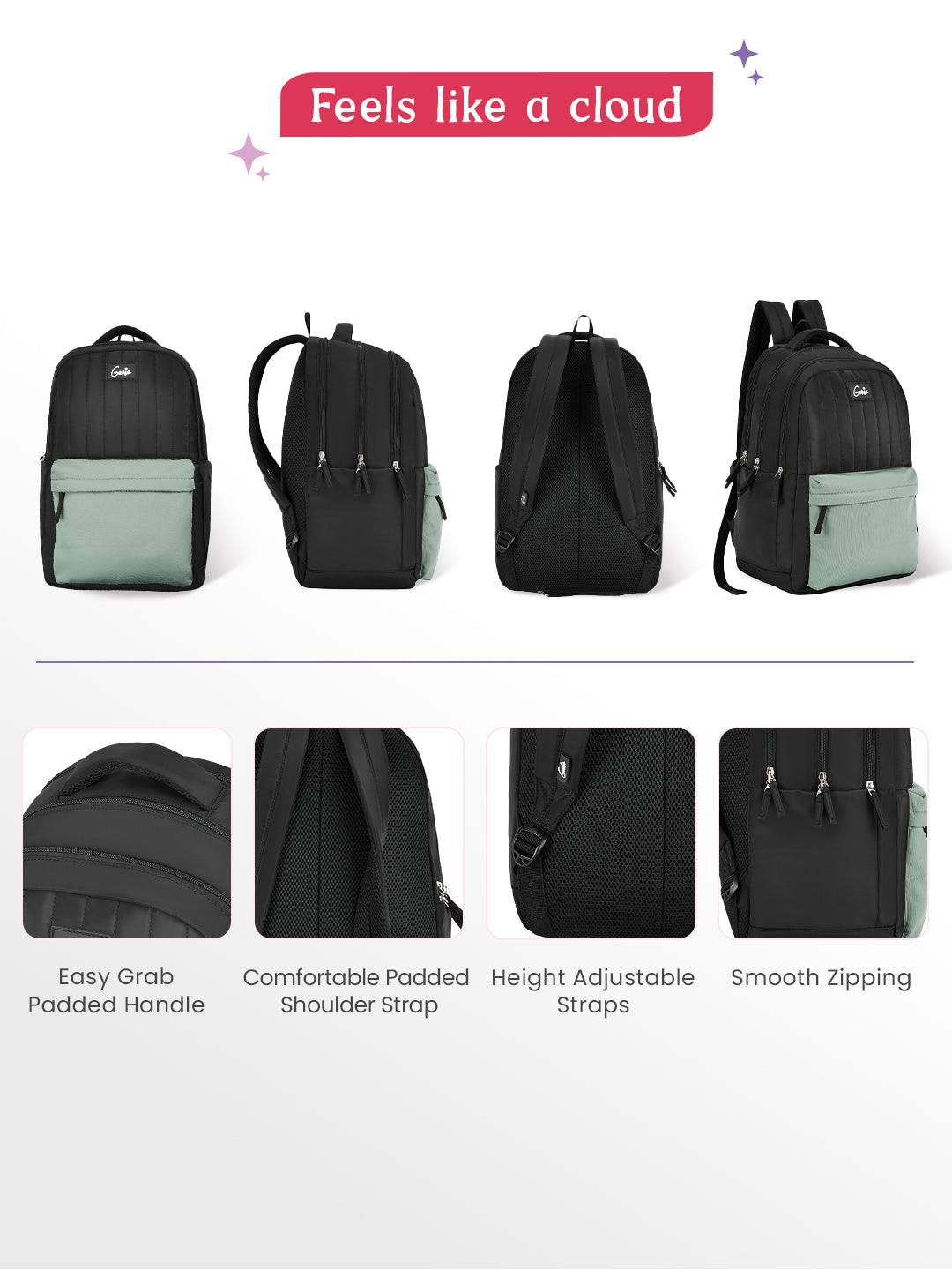 Quillet 36L Laptop Backpack With Raincover - Green