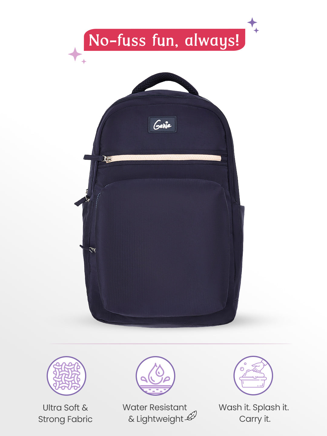 Rue 36L Laptop Backpack With Raincover - Navy Blue