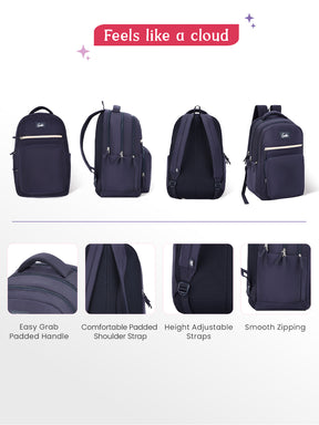 Rue 36L Laptop Backpack With Raincover - Navy Blue