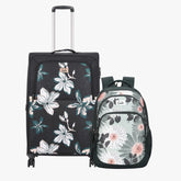 Genie Soft Trolley Bag and School Backpack Combo