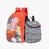 Genie Quinn 19 Purple Laptop Backpack and Supersassy 14 Multicolor Small Daypack Combo