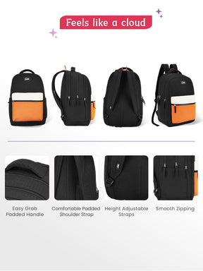 Snuggle 36L Laptop Backpack With Raincover - Black