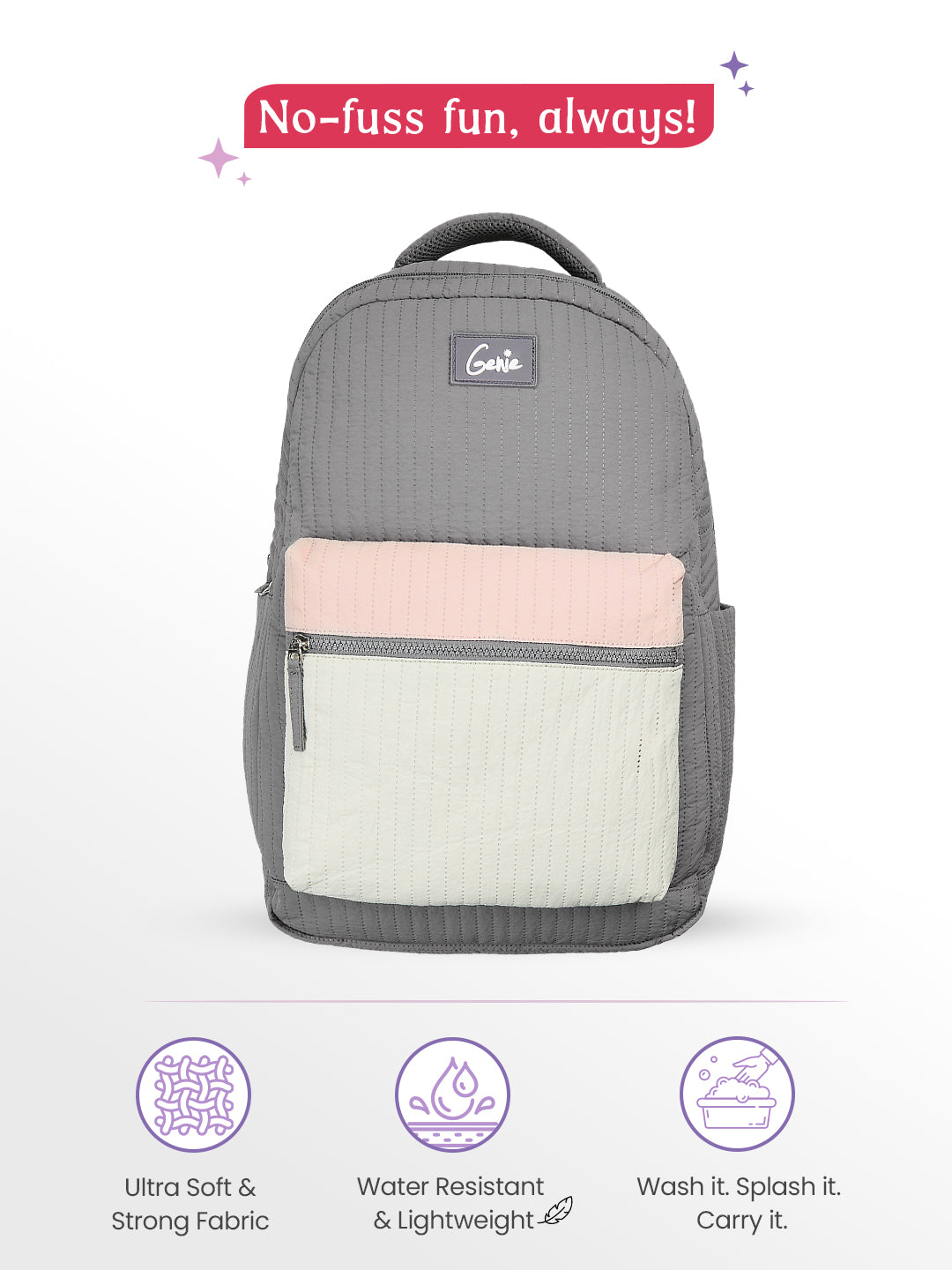 Snuggle 36L Laptop Backpack With Raincover - Grey