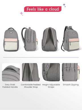Snuggle 36L Laptop Backpack With Raincover - Grey