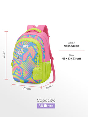 Sparkit 36L School Backpack - Neon Green