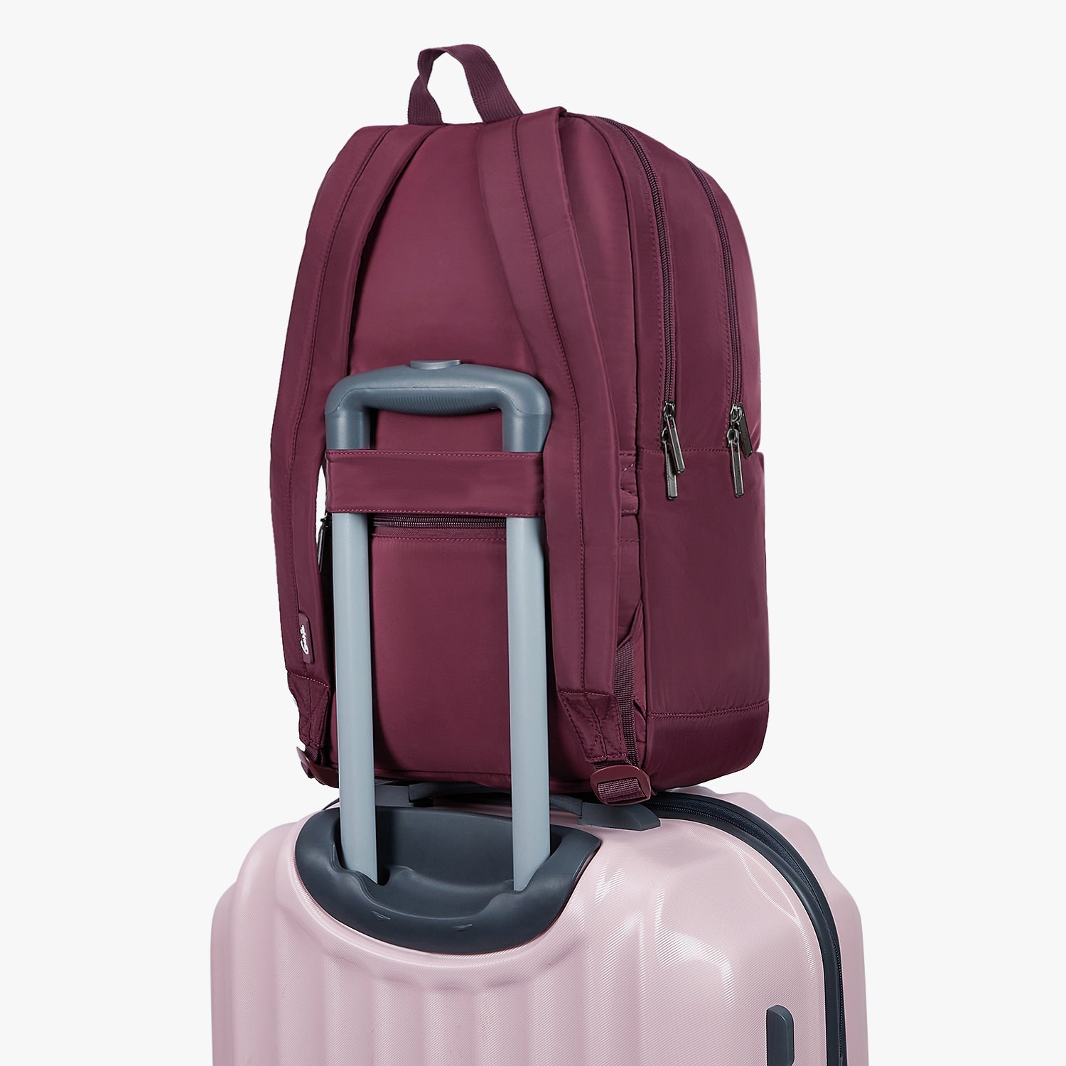 Ashlyn 21L Wine Red College Backpack With Laptop Sleeve